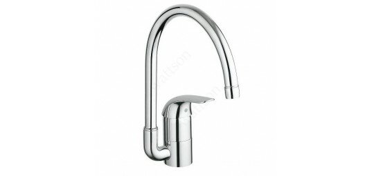 GROHE Смеситель Euroeco 32752000 однорычажный для мойки, высокий излив